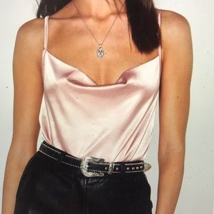 Nasty gal that’s rich satin bodysuit size 6